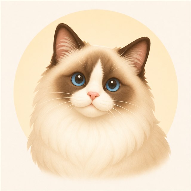布偶猫插画头像