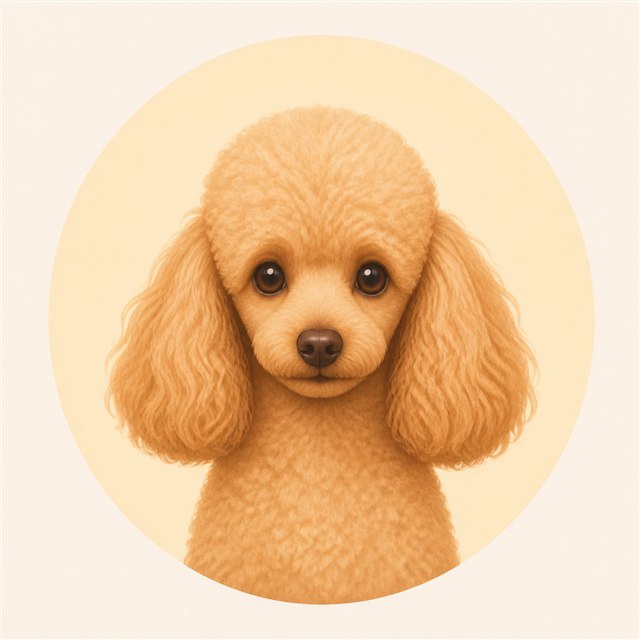 贵宾犬插画头像